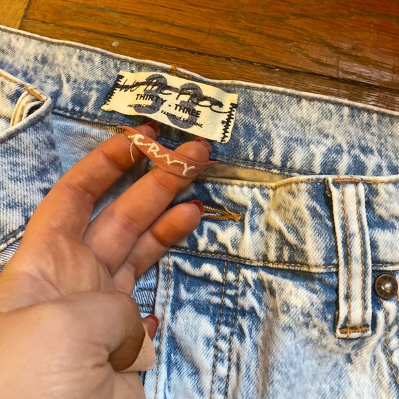 NWT Free People curvy button fly acid washed jeans - Picture 9 of 12